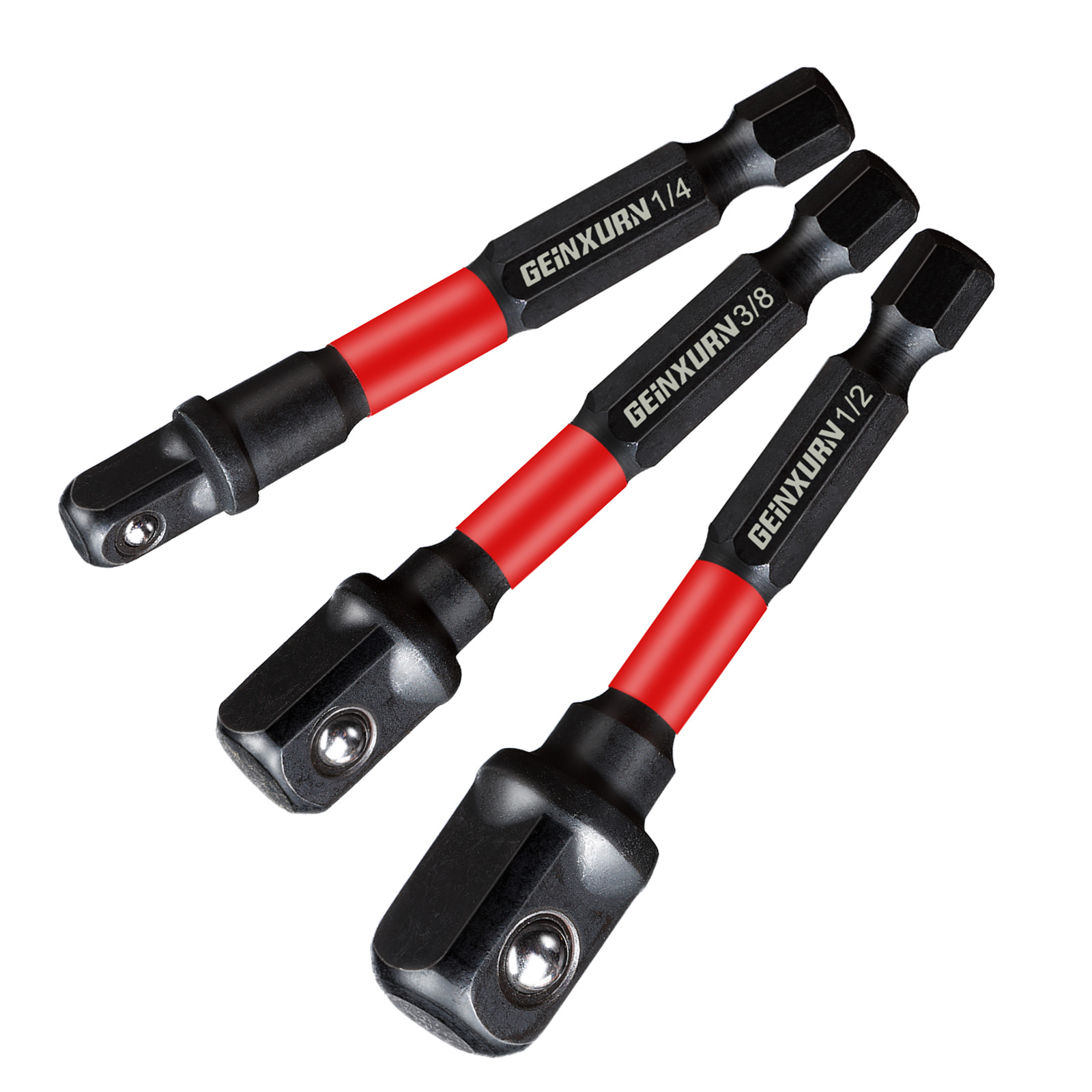 Cnc Bits - ชุดอะแดปเตอร์ซ็อกเก็ตกระแทก Geinxurn, ไดรฟ์ 1/4 
