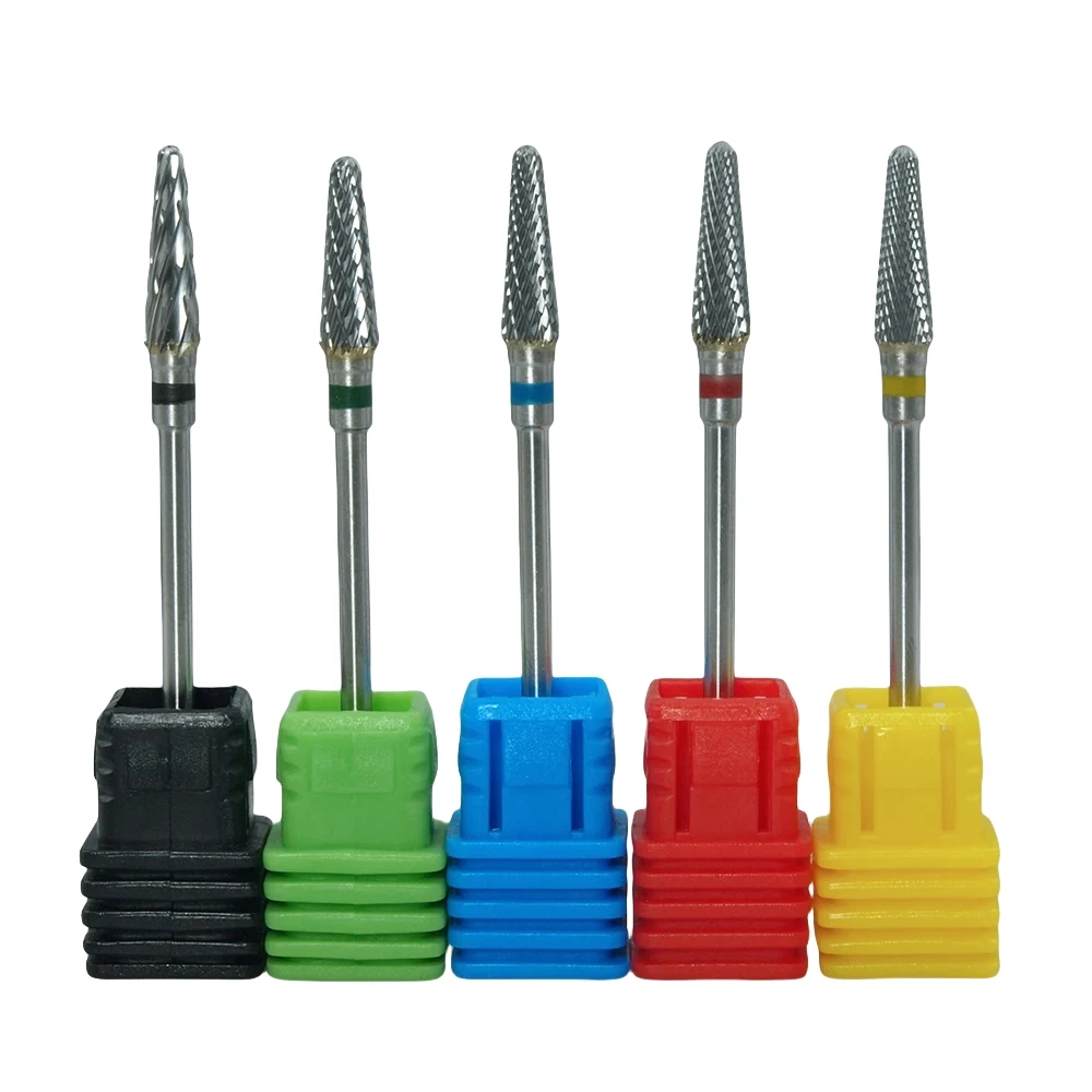 Carbide End Mill - ชุดดอกสว่านสแตนเลส 5 ชิ้น/ชุด ดอกสว่านคาร์ไบด์ทรงกรวยขนาดเล็กพิเศษ 3/32 นิ้ว