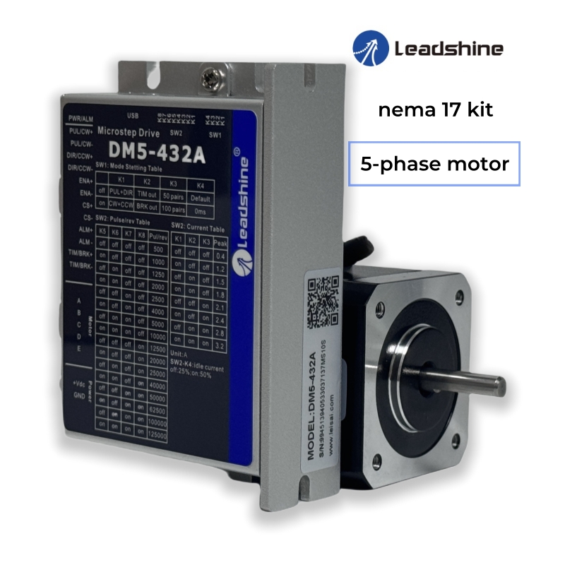 Stepper Motor Nema17 - Leadshine 0.72 องศา Nema17 ชุดไดรเวอร์ CNC