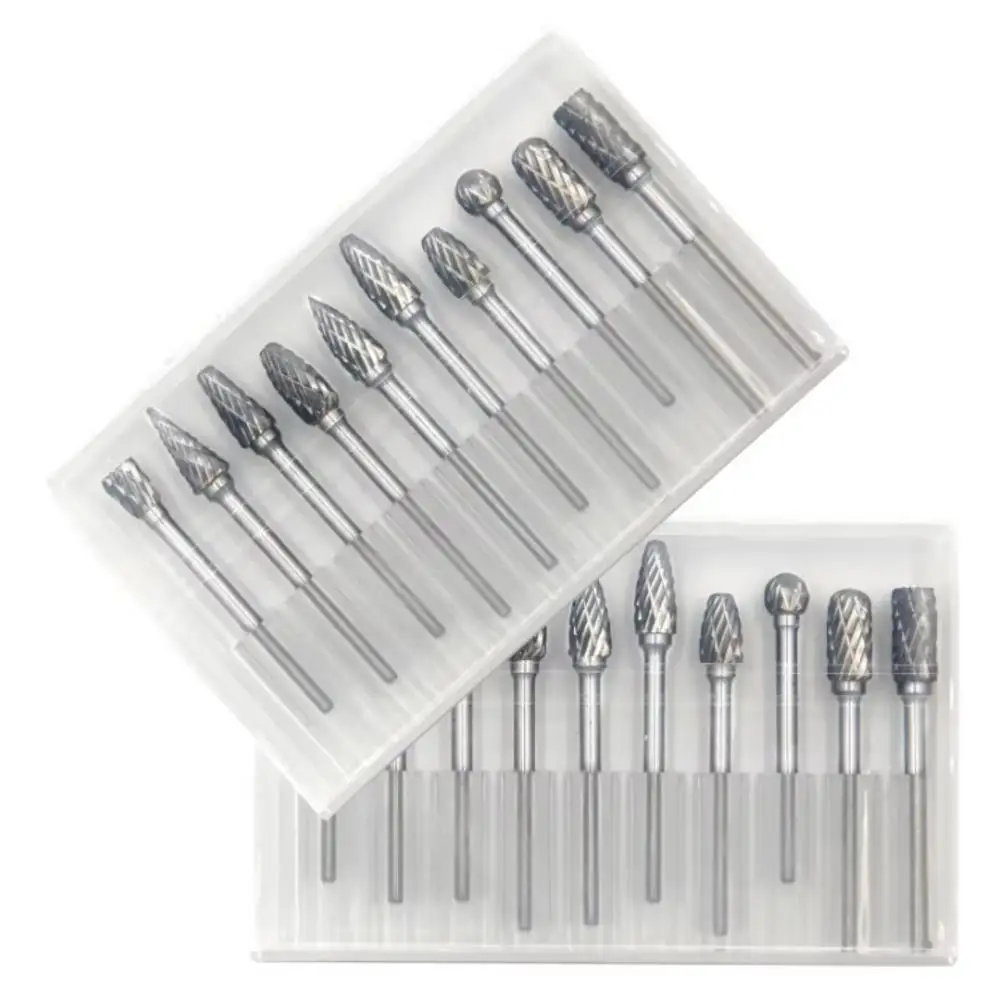 Carbide End Mill - ชุดดอกสว่านคาร์ไบด์ 10 ชิ้น ขนาด 3 มม.