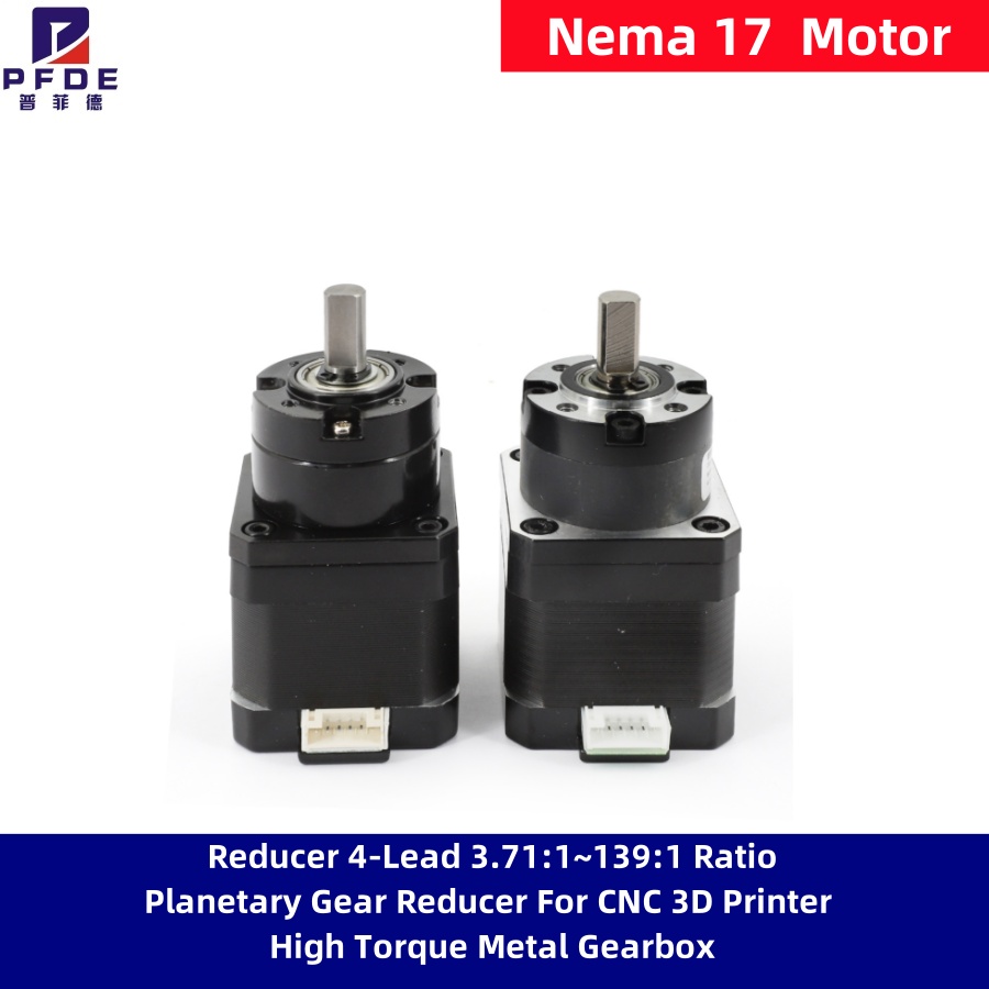 Stepper Motor Nema17 - มอเตอร์สเต็ปเปอร์ Nema 17 รุ่นใหม่ พร้อมชุดเกียร์ทดรอบแบบดาวเคราะห์ 4