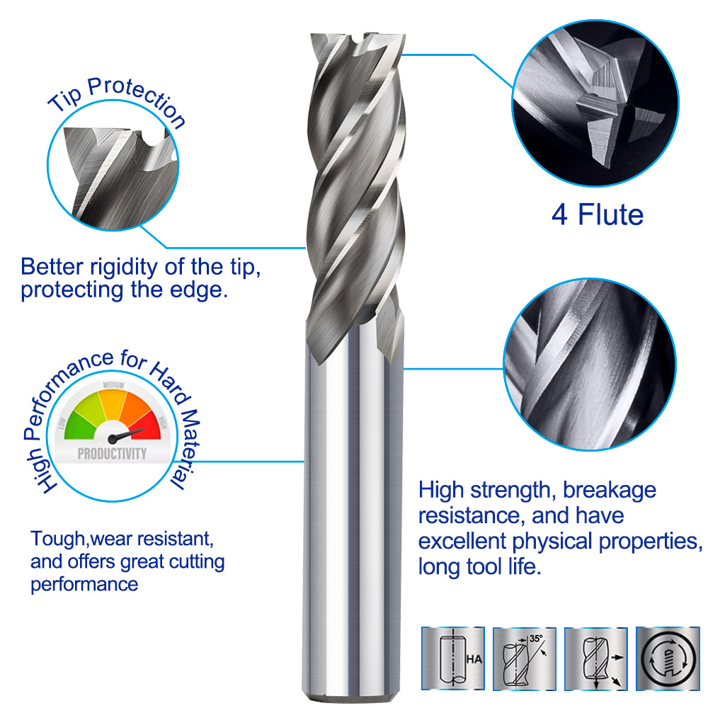 XCAN HSS Milling CUTTER 4 ขลุ่ - End Mill Set บทวิจารณ์และราคา