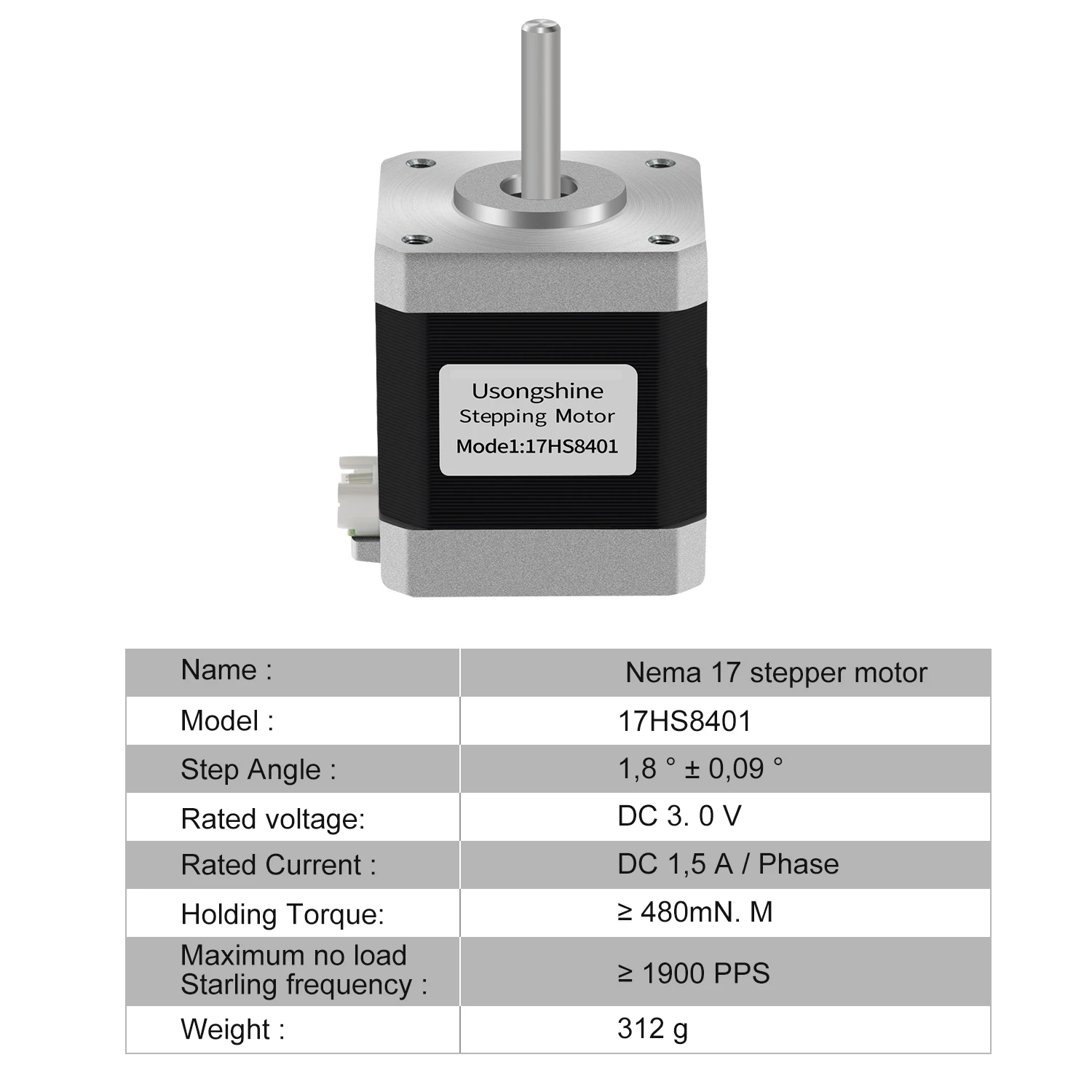 มอเตอร์สเต็ปเปอร์ Usongshine A - Stepper Motor Nema17 บทวิจารณ์และราคา