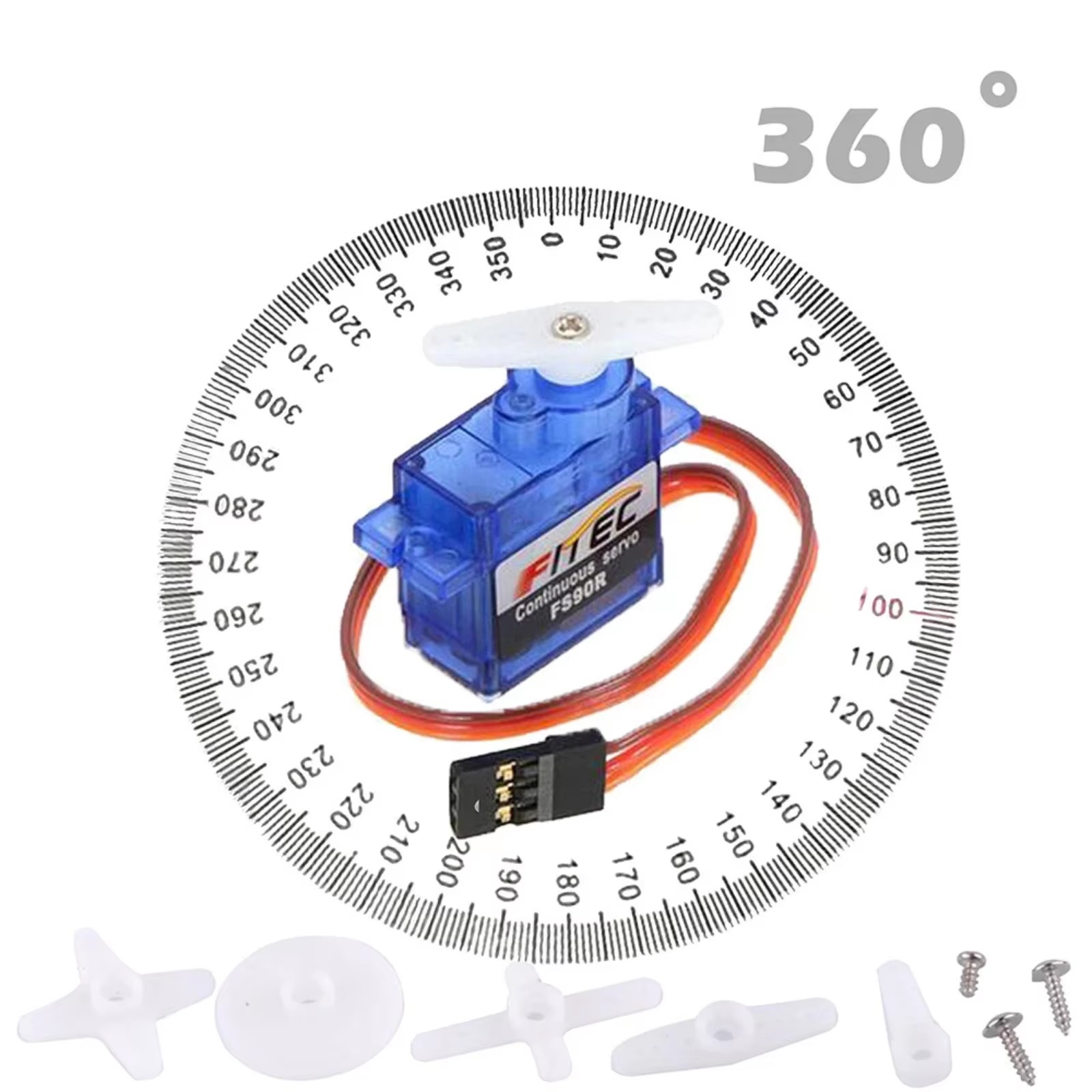 FS90R 9g เซอร์โว 360 องศา หมุน - Servo 9G บทวิจารณ์และราคา