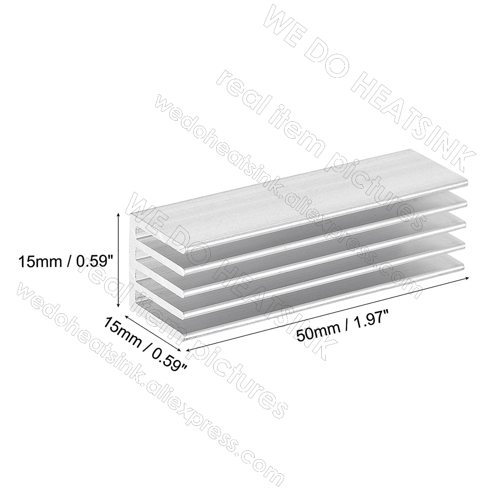 จัดส่งฟรี5Pcs 50X15X15มม.หม้อน - Aluminium Extrusion บทวิจารณ์และราคา