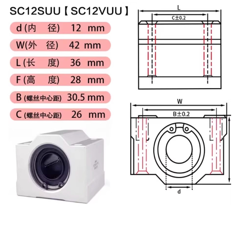 1PC SCS6UU SCS8UU SCS10UU SCS1 - Linear Rod 8Mm บทวิจารณ์และราคา