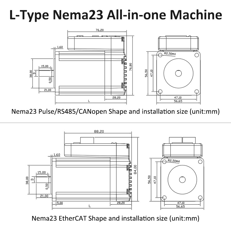 ตัวควบคุมมอเตอร์สเต็ปเปอร์ 36V - Nema23 Stepper บทวิจารณ์และราคา